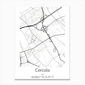 Cercola,Italy Minimalist Map Canvas Print