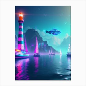 Futuristic Seascape Canvas Print