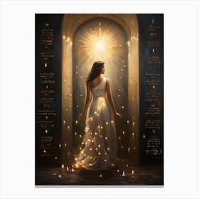 Woman Of Light Canvas Print