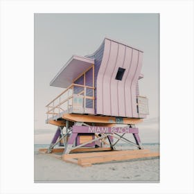 Pastel Lifeguard Tower Canvas Print