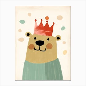 Little Beaver 3 Wearing A Crown Canvas Print