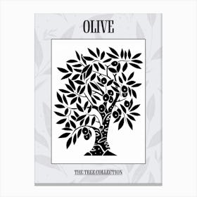 Olive Tree Simple Geometric Nature Stencil 1 Poster Canvas Print