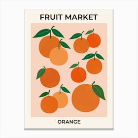 Fruit Market Orange Canvas Print