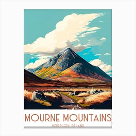 Mourne MountainsTravel Poster Canvas Print