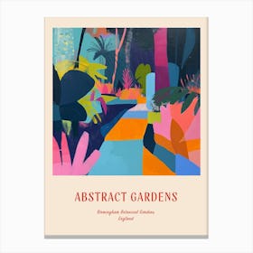 Colourful Gardens Birmingham Botanical Gardens 4 Red Poster Canvas Print