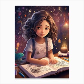 Disney Princess Drawing Canvas Print