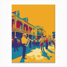 New Orleans Jazz National Historic Park Retro Pop Art 5 Canvas Print