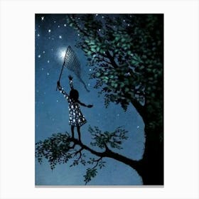 Girl In A Tree Canvas Print