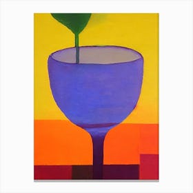 Blue Hawaiian Paul Klee Inspired Abstract Cocktail Poster Canvas Print