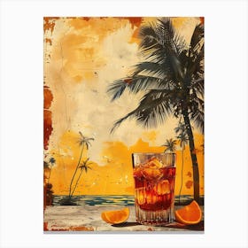 Tequila Cocktail On The Beach Canvas Print