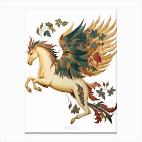 Floral Pegasus 1 Canvas Print
