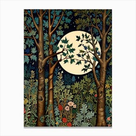 William Morris Moonlight In The Woods 91 Canvas Print