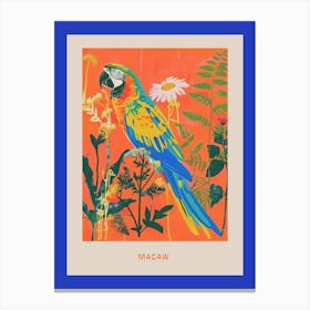 Spring Birds Poster Macaw 2 Canvas Print