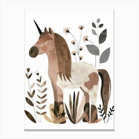 Charming Nursery Kids Animals Pony 4 Canvas Print