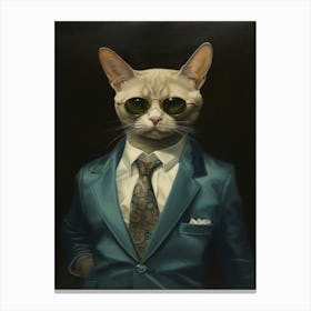 Gangster Cat Singapura 3 Canvas Print