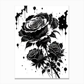 Black Roses Canvas Print