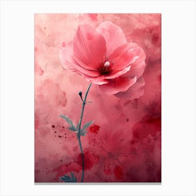 Pink Poppy Wallpaper Canvas Print