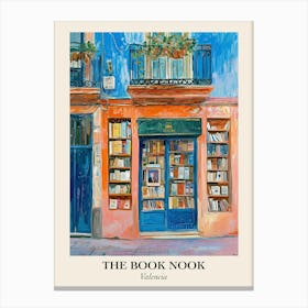 Valencia Book Nook Bookshop 4 Poster Canvas Print