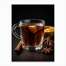 Hot Tea With Cinnamon And Anise Canvas Print