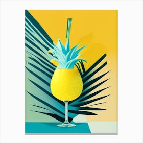 Pineapple Margarita Pop Matisse Cocktail Poster Canvas Print