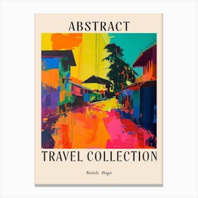 Abstract Travel Collection Poster Nairobi Kenya Canvas Print