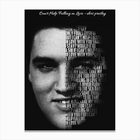 Can T Help Falling In Love Elvis Presley Text Art Canvas Print