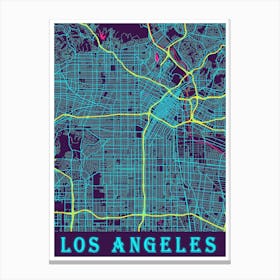 Los Angeles Map Poster 1 Canvas Print