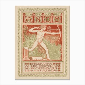 Cover Design For Party Program Of The General Dutch Diamond Workers Union (1911), Richard Roland Holst Canvas Print