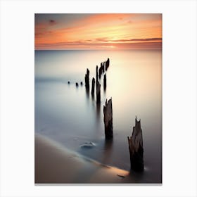 Sunset On The Beach Canvas Print