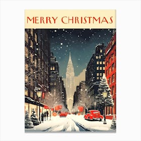 Merry Christmas In New York City Canvas Print