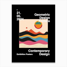 Geometric Design Archive Poster 32 Canvas Print