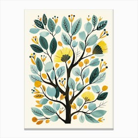 Chestnut Tree Flat Illustration 4 Canvas Print