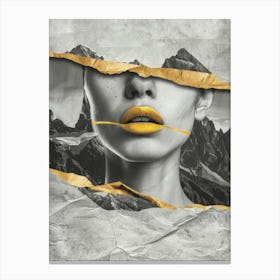 Gold Lips 10 Canvas Print