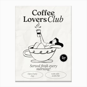 Coffee Club Kitchen | Coffee Lover’s Club | Coffee Bar 3 Canvas Print