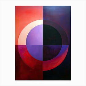 Bauhaus Synchrony: Purple Ethereal Cadence Canvas Print