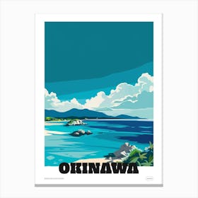 Okinawa Japan 3 Colourful Travel Poster Canvas Print