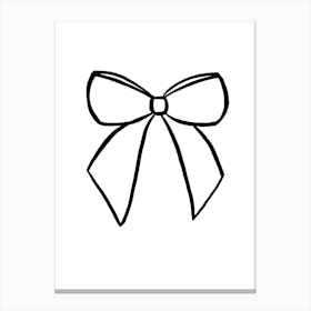 Black Bow Canvas Print