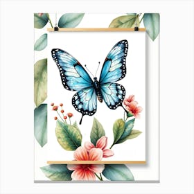 Butterfly Watercolor Print Canvas Print