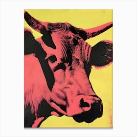 Cow By Andy Warhol Canvas Print