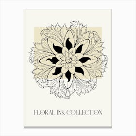 Modern Floral Ink Collection 6 Canvas Print