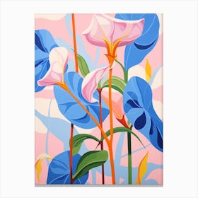 Moonflower 5 Hilma Af Klint Inspired Pastel Flower Painting Canvas Print