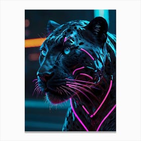 Neon Leopard 1 Canvas Print