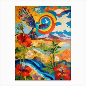 Bird Of Paradise-Festival Vibes Canvas Print