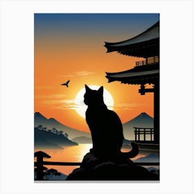 Japan Cat Art 22 Canvas Print