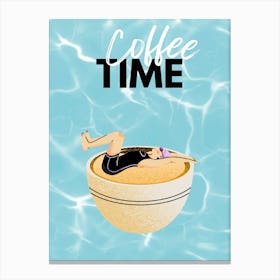 Coffee Time, Pool Canvas Print