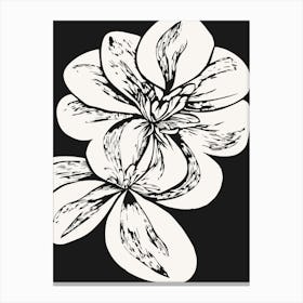 Black And White Flower Canvas Print