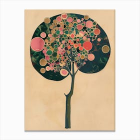 Linden Tree Colourful Illustration 4 Canvas Print