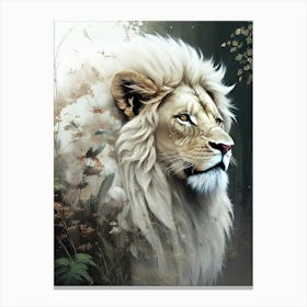 Lion In The Forest 53 Canvas Print