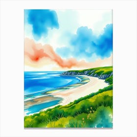 Watercolor Seascape 3 Canvas Print