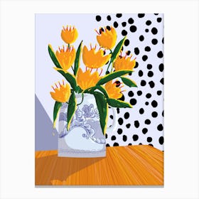 Tulips In A Vase 1 Canvas Print